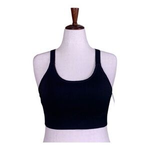 NWT Avia Black Seamless Sports Bra Racerback Keyhole Removable Pads Size XXXL